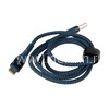 USB кабель для USB Type-C 1.0м FaizFull FR20 текстильный (синий) 5A