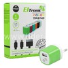 СЗУ ELTRONIC COLOR TREND для iPhone4 с USB выходом (1000mAh) коробка (зеленый)
