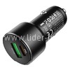 АЗУ 1 USB выход QC3.0+PD выход 20W (5V-3.0A/9V-2.0A/12V-1.5A) с дисплеем HOCO Z42 (черный)